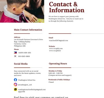 WASHINGTON SCHOOL BROCHURE